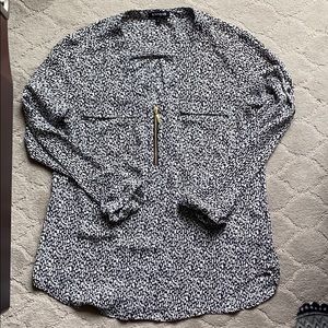 Black and white blouse